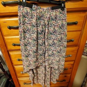 High-Low Floral Maxi Skirt XS